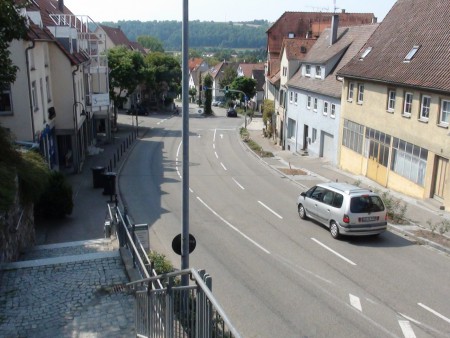 a lépcső tetejéről